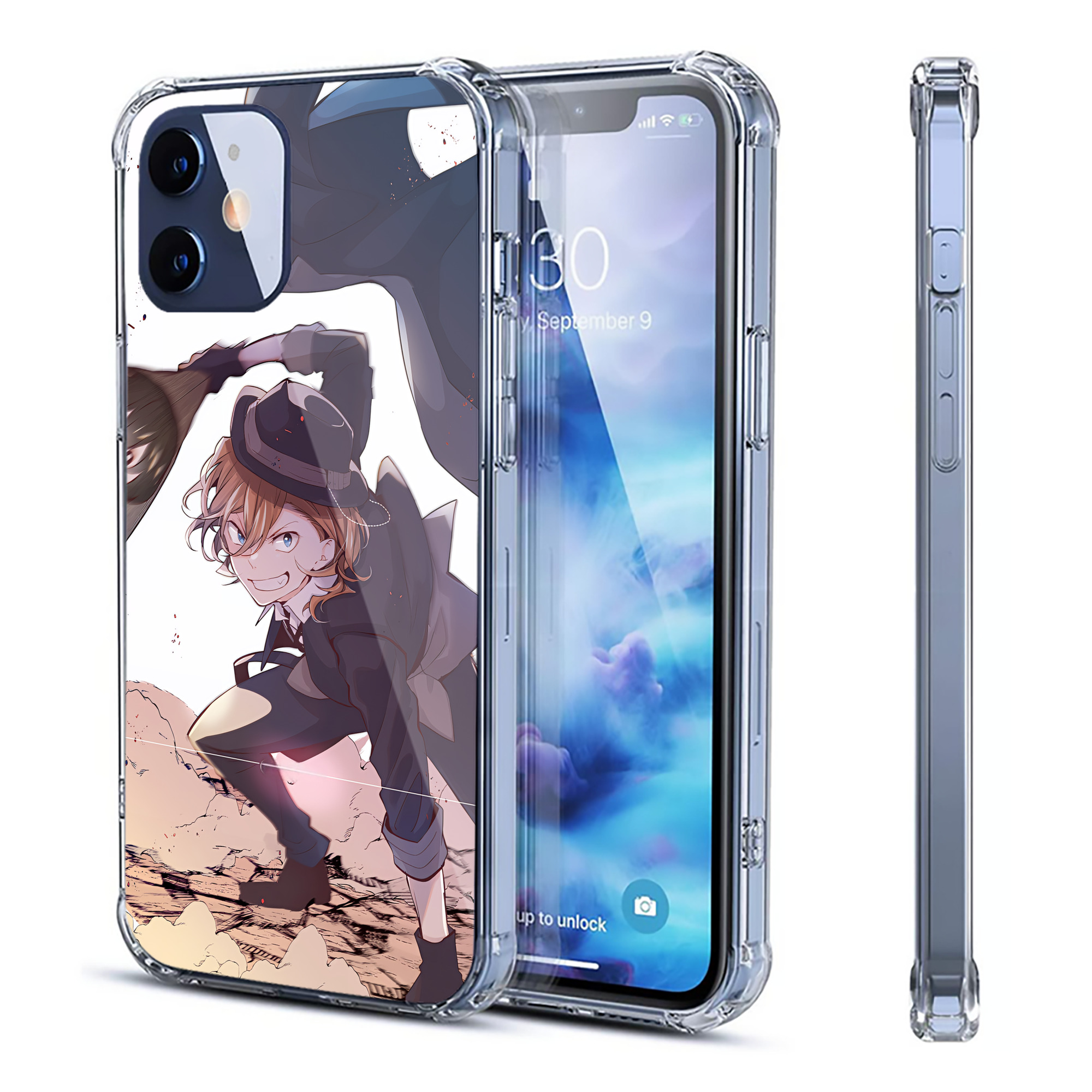 （画像用） 文豪ストレイドッグス Bungo Stray Dogs 【iPhone 12シリーズ対応】透明スマホケース（クリアソフトケース）